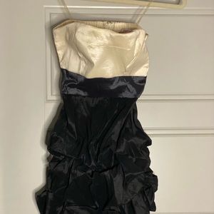 Wishes Wishes Wishes black and white two tone prom dress